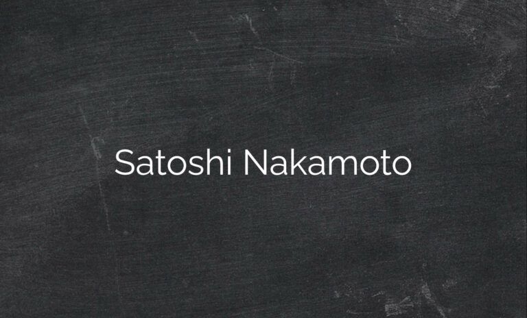 Satoshi Nakamoto