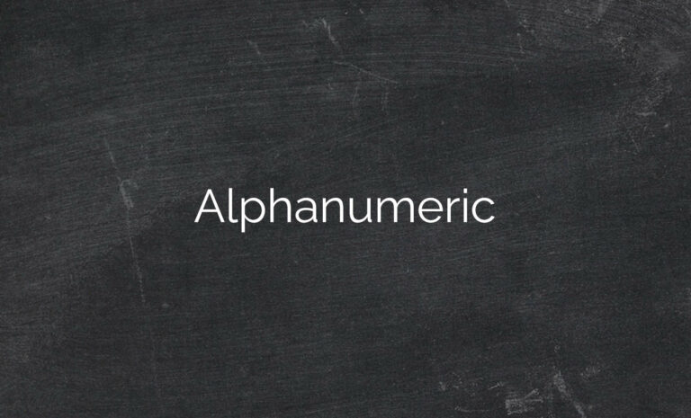 Alphanumeric