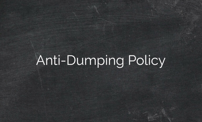 Anti-Dumping Policy