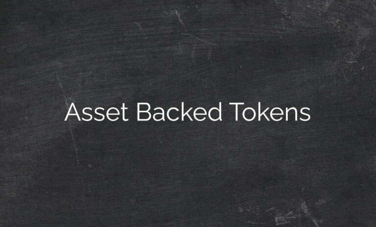 Asset Backed Tokens