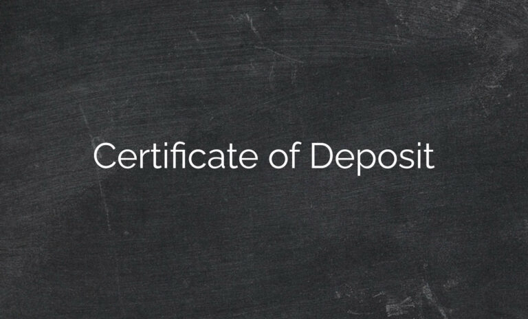 Certificate of Deposit