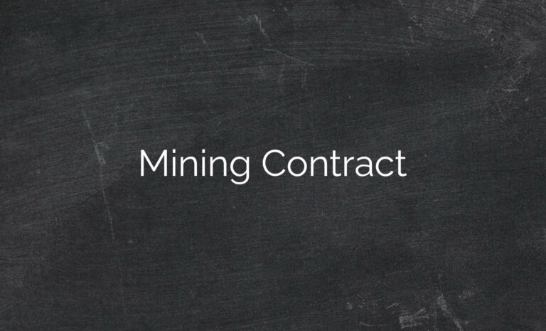 Mining Contract