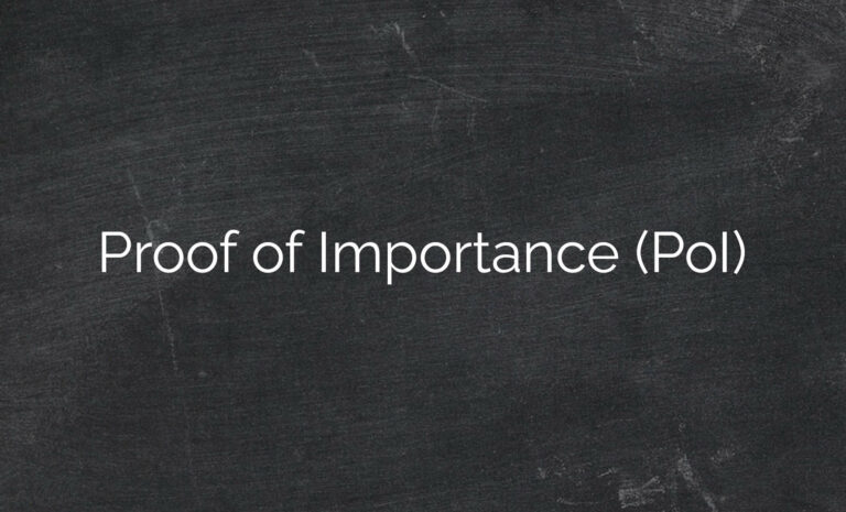 Proof of Importance (PoI)