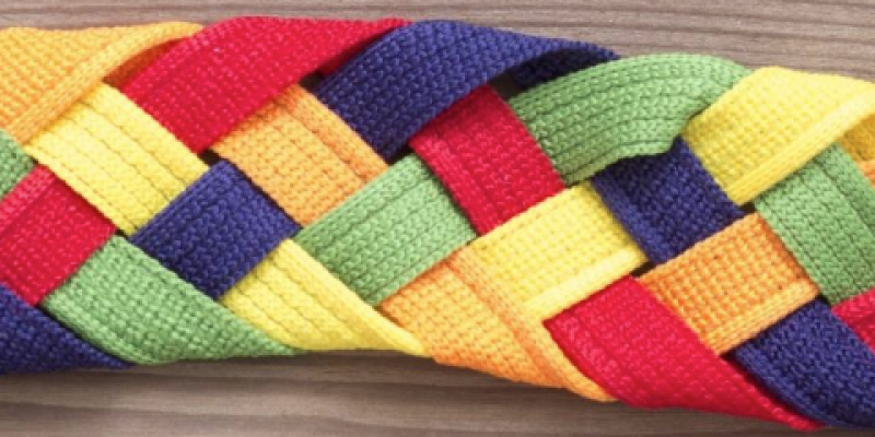 Eine Schnur mit verschiedenen Farben